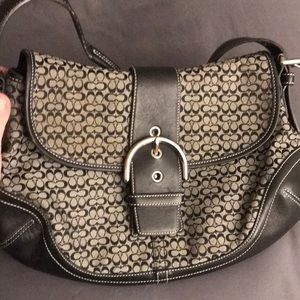 Authentic Coach Leather and Canvas Bag